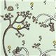 green birch organic fabric from the USA with trees & animals 1