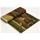 green-brown Riley Blake fabric with farm field tractor 4
