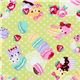 green canvas fabric macaroons bears Japan kawaii 1