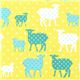 green fabric sheep dots Robert Kaufman kawaii 1