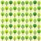 green fabric with trees and grid pattern Robert Kaufman USA 2