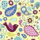 green flannel fabric birds paisley Realizzato da Robert Kaufman 1