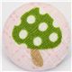 green fly agaric button light pink Kokka fabric button 1