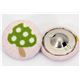 green fly agaric button light pink Kokka fabric button 2