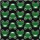 green frogs Kokka oxford cloth fabric kawaii from Japan 1