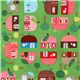 green kawaii apple cottage fabric Robert Kaufman 1
