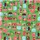 green kawaii apple cottage fabric Robert Kaufman 2