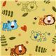green lions fabric with leaves Robert Kaufman 1