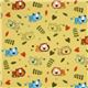 green lions fabric with leaves Robert Kaufman 2