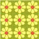 green organic fabric with flowers Realizzato da Robert Kaufman 1