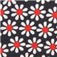 grey Michael Miller fabric with daisy flowers 1