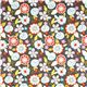 grey Michael Miller fabric with flowers & birds 2