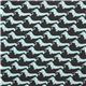grey Michael Miller fabric with turquoise weiner dogs 2