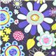 grey Robert Kaufman fabric with colourful flowers 1