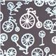 grauer Fahrrad PUL Polyurethan Laminat Stoff Michael Miller 1