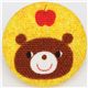 happy bear Kokka fabric button yellow glitter button 1