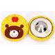 happy bear Kokka fabric button yellow glitter button 2