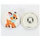 kawaii deer button white Kokka fabric button 2