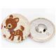 kawaii deer linen fabric button Japanese button 2