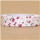kawaii white Fabric Deco Tape with small pink flowers 1