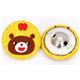 laughing bear Kokka fabric button yellow glitter button 2