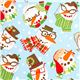 light blue Alexander Henry Christmas fabric with snowman 1