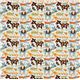 light blue Riley Blake fabric horse cow duck on wheels 2