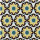 light blue Riley Blake fabric with green-brown flowers 1