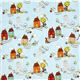 light blue designer fabric neighbourhood house backyard game 2