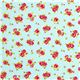 light blue designer fabric with little rosa roses flowers 2