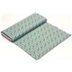 light blue designer fabric with small colourful owls 3