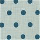 light blue echino canvas fabric with teal polka dots  1