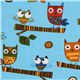 light blue fabric cute owls Robert Kaufman On a Whim 2 1