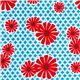 light blue flower organic fabric by Robert Kaufman 1