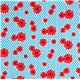 light blue flower organic fabric by Robert Kaufman 2