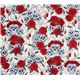 light orange skulls fabric roses thorns 2