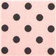 light rosa Michael Miller fabric dark grey polka dots 1