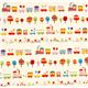 off-white animal fabric circus train trees flower from Japan 2