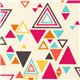 off-white designer fabric colourful triangles from the USA 1