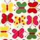 off-white fabric with butterflies Robert Kaufman 1