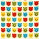 off-white fabric with colourful lions de Robert Kaufman 2