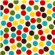 off-white flannel fabric colourful dots by Robert Kaufman 2