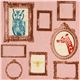 Alt Rosa echino Canvas Stoff Frame Eule Giraffe Reh 1