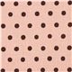 old rose echino canvas fabric with brown polka dots 2