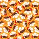 orange Gardenia flower fabric par Michael Miller USA 2