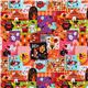 orange Halloween fabric animals witches pumpkins kawaii 2