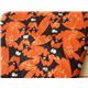 orange Halloween fabric bat with stars half yard 1