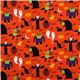orange Halloween fabric witch Frankenstein Dracula 2
