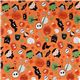 oranger Riley Blake Halloween Stoff Drakula Fledermaus 2