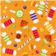orange Riley Blake Halloween fabric colourful candy 1